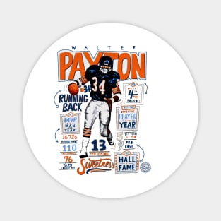 Walter Payton Chicago Stats Magnet